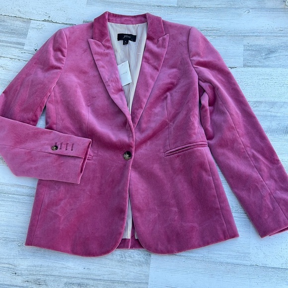RARE NWT J.Crew Parke Pink Velvet Blazer Brand New